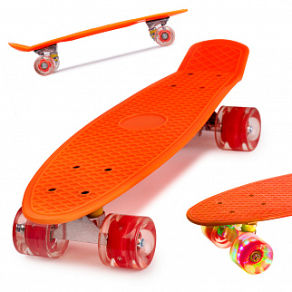 Aga Frisbee Skateboard LED Räder orange
