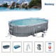 Bestway Power Steel Oval 4,88 x 3,05 x 1,07 m 56448 + Kartuschenfilterung