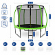 Aga SPORT EXCLUSIVE Trampolin 305 cm 10 ft Hellgrün, Kindertrampolin, Gartentrampolin mit Sicherheitsnetz + Schutznetz + Leiter