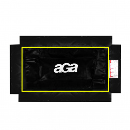 Aga Federabdeckung für rechteckiges Trampolin 244x335 cm Schwarz/Gelb
