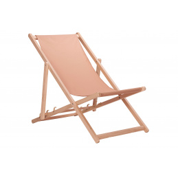 Aga Klappbarer Liegestuhl aus Holz Hellbraun