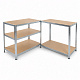 Linder Exclusiv Steckregal, Werkstattregal,Schwerlastregal, Lagerregal, Metallregal 180x90x40 cm, 5 Böden, raglast gesamt 875 kg