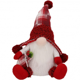 Skrzat świąteczny krasnal świecący - 38 cm