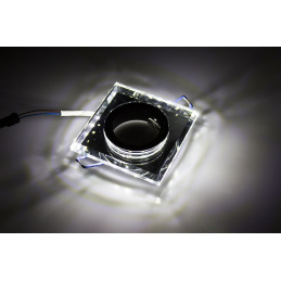BERGE Pendelleuchte Deckenstrahler Deckenleuchte BRG71020 - GU10 - quadratisch + LED-Streifen 3W kaltweiß