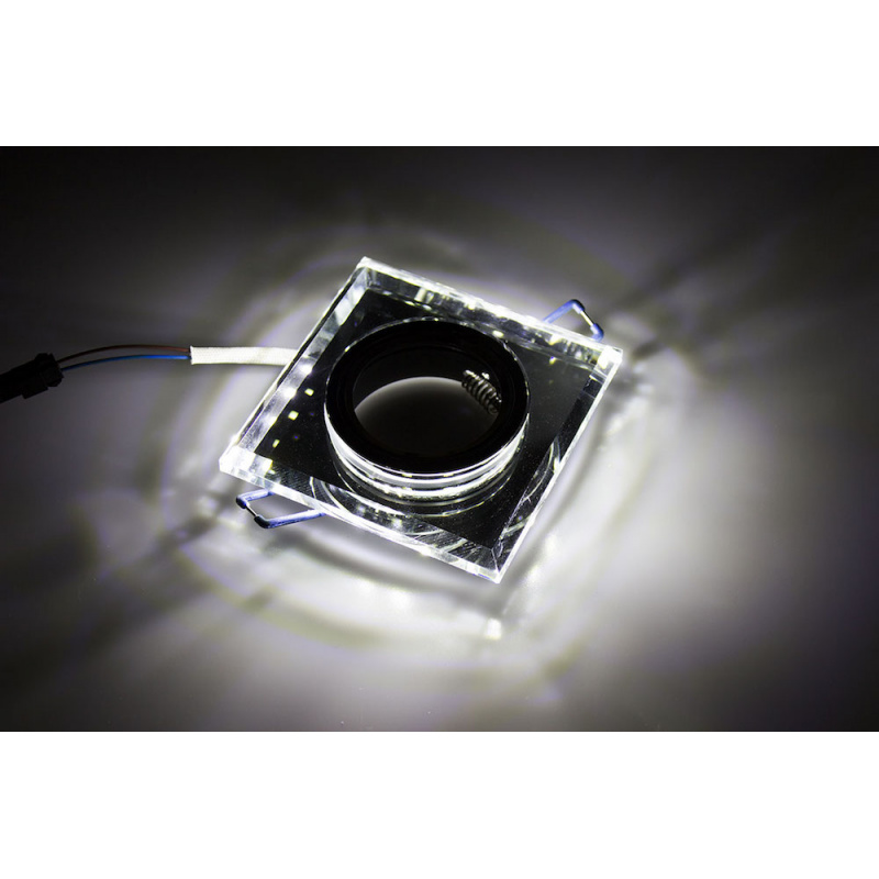 BERGE Pendelleuchte Deckenstrahler Deckenleuchte BRG71020 - GU10 - quadratisch + LED-Streifen 3W kaltweiß