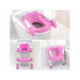 Kindertoilettensitz Trittstufen ZA4348 Weiss / Rosa