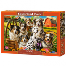 Puzzle 1000-elementów Happy Dogs In The Countryside C-105410-2 uniwersalny