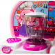 Aga4Kids Tragbare Kinderküche HAPPY COOKING mit Licht & Sound – Mini Spielküche mit Ofen, Toaster & Mixer aus Kunststoff, Rosa