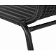 Linder Exclusiv Poly Rattan Gartenstuhl Terrasse Stuhl Dunkelgrau/Schwarz