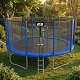 Aga SPORT PROTrampolin,Kindertrampolin,Gartentrampolin mit Sicherheitsnetz 496 cm 16 ft Blau + Schutznetz + Leiter + Schuhtasche