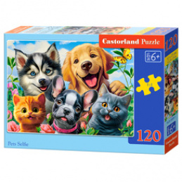Puzzle 120-elementów Pets Selfie B-13609-1 uniwersalny
