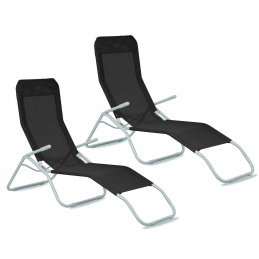 Aga 2x Gartenliege SIESTA MR4250 Schwarz