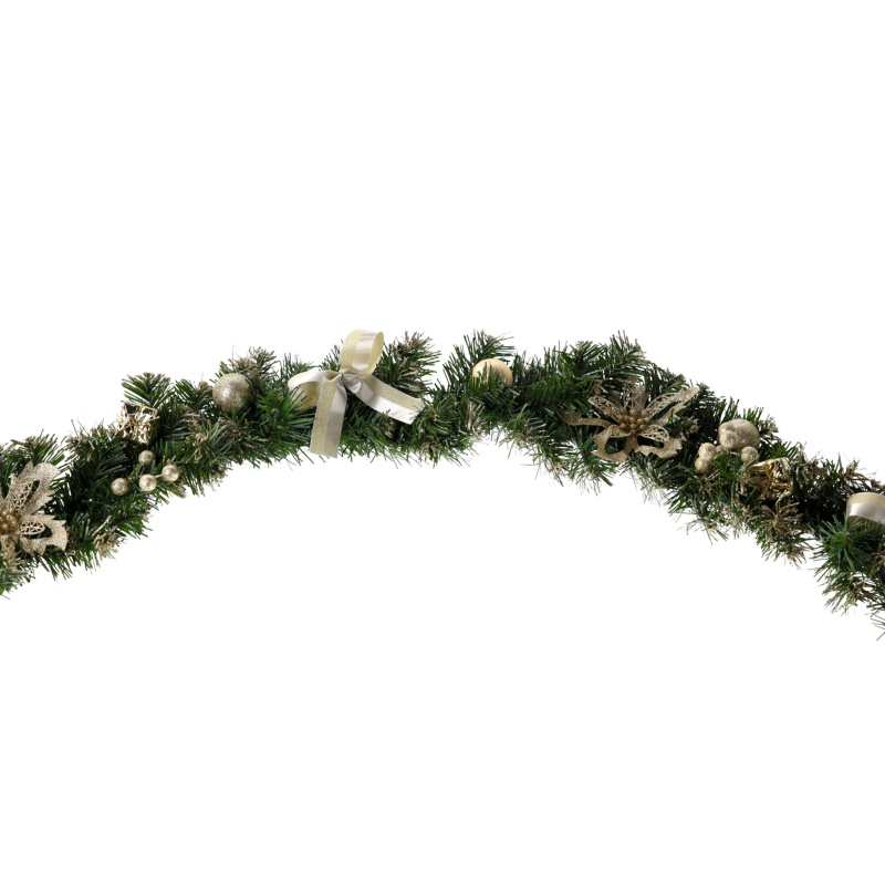 Aga Weihnachtsgirlande mit Weihnachtselementen 180cm Gold
