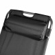 Aga Sonnenliege mit Fußteil DS713 Schwarz, leicht & klappbar, Stahl - pulverbeschichtet, UV-beständig, Liegestuhl, Gartenstühle, Gartenliege, Relaxsessel mit Kopfpolster, Camping Garten Balkon