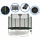 Aga SPORT PRO Trampolin 427 cm 14 ft Dunkelgrün,Kindertrampolin,Gartentrampolin mit Sicherheitsnetz + Schutznetz + Leiter