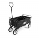 Aga Bollerwagen Gartenwagen faltbar mit Griff & Getränkehaltern bis 80 kg, Handwagen Outdoor  MR 4610 Black