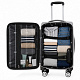 Aga Travel Kofferset 3-teilig MR4676 – Reisekoffer, Oxford-Gewebe, TSA-Schloss & 360° Rollen, Handgepäck, 35L/65L/95L, Hellgrau