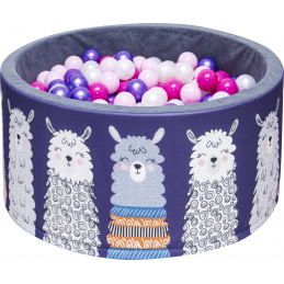 Aga Bällebad für Kinder mit 200 bunten  Bälle Ø 7 cm, Kinder weiche Pool der runden Bälle 90x40 cm, 485