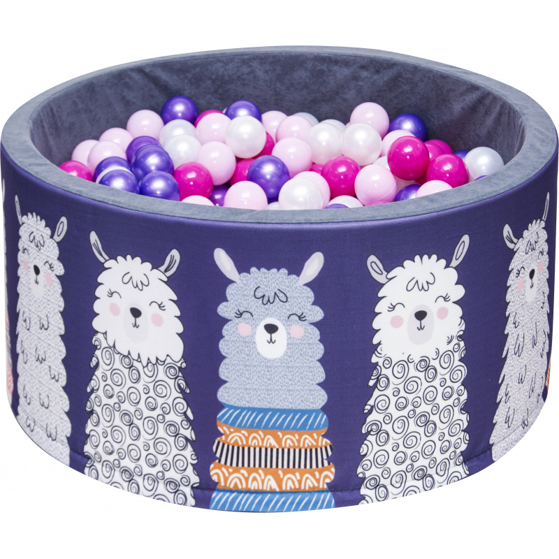 Aga Bällebad für Kinder mit 200 bunten  Bälle Ø 7 cm, Kinder weiche Pool der runden Bälle 90x40 cm, 485