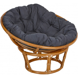 Aga Rattan-Sessel PAPASAN Dunkelgrau
