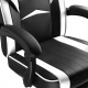 Aga Spielstuhl, Bürostuhl,Drehbarer Spielstuhl, Gamingstuhl, Racing Schreibtischstuhl,Chefsessel mit Fußstütze- Weiß