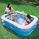 Bestway Family Pool 211x132x46 cm – aufblasbares Schwimmbecken – Einfache und schnelle Installation - 400 Liter – UV-beständig - robustes PVC – inkl. Reparaturset - 67002