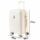 Aga Travel Hartschalen-Koffer Trolley Rollkoffer Reisekoffer mit TSA-Schloss und 4 Rollen 77x48x30 cm MR4669 Beige