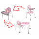 Aga Stillstuhl Hocker Stuhl 3in1 rosa