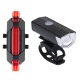 LED-Fahrrad-Taschenlampe, hinten-vorne USB-Set