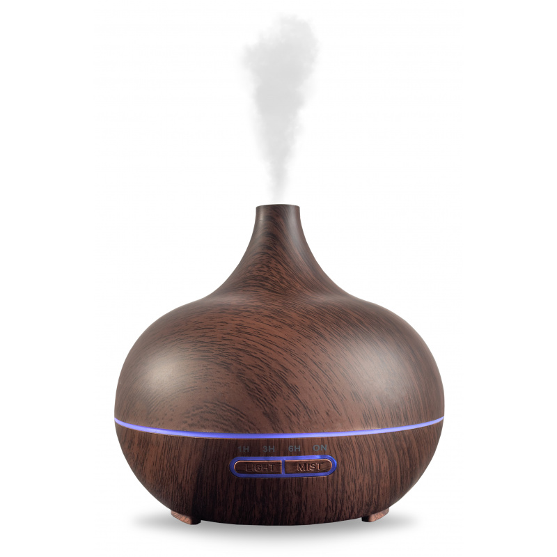 Aga Aroma Diffusor MRDI09 mit Led-Beleuchtung, Luftbefeuchter, Raumbefeuchter Dunkelbraun