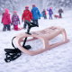 Aga Kinder Schlitten DS499 Rosa, Hochwertige Kinderschlitten mit Lenkung, stabile und schöne Schlitten aus Kunststoff mit Zugseil