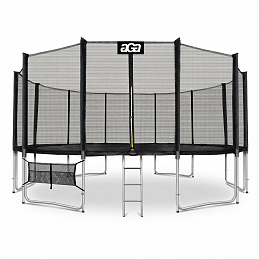 Aga SPORT PRO Trampolin 518 cm Schwarz + Sicherheitsnetz + Leiter + Schuhfach