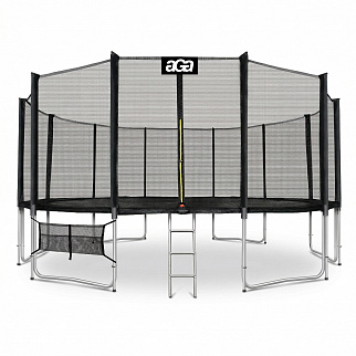 Aga SPORT PRO Trampolin 518 cm Schwarz + Sicherheitsnetz + Leiter + Schuhfach
