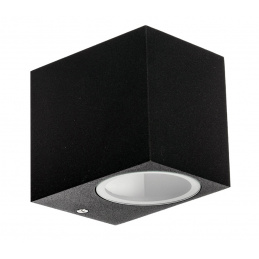 LED-Außenleuchte B7157 - GU10 LED-Außenwandleuchte - 9 x 8 x 6,5cm - schwarz - IP44
