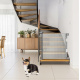 Treppenschutzgitter Ausziehbar für Kinder und Baby,160x85 cm Grau Haustiere Barriere,Abschließbar Hundeschutzgitter,Treppenschutzgitter,Absperrgitter für Haustier Ruhhy 19381