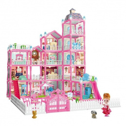 B22M DOMEK DLA LALEK VILLA  6 POZIOMÓW    MEBLE 374el