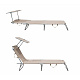 Aga 2x Gartenliege mit verstellbarem Dach Beige
