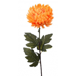 Pojedynczy sztuczny kwiat pomarańczowy Chryzantema - 80 cm