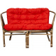 Aga Rattan-Garnitur BAHAMA Grau Rot