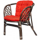 Aga Rattan-Garnitur BAHAMA Choco Red