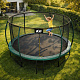 Aga SPORT EXCLUSIVE Trampolin 366 cm 12 ft Dunkelgrün, Kindertrampolin, Gartentrampolin mit Sicherheitsnetz + Schutznetz + Leiter