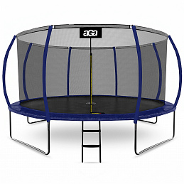 Aga SPORT EXCLUSIVE Trampolin 430 cm Dunkelblau + Sicherheitsnetz + Leiter