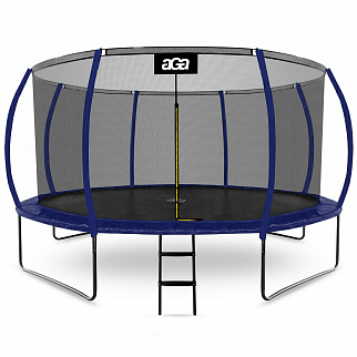 Aga SPORT EXCLUSIVE Trampolin 430 cm Dunkelblau + Sicherheitsnetz + Leiter