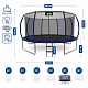 Aga SPORT EXCLUSIVE Trampolin 430 cm Dunkelblau + Sicherheitsnetz + Leiter