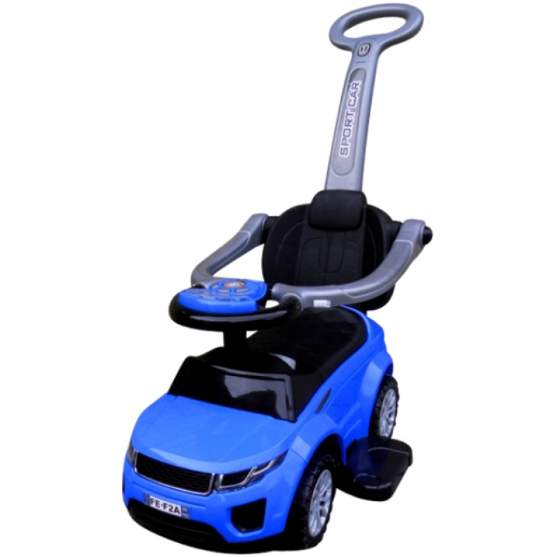 R-Sport Scooter mit Führungsstange J4 Kinderlaufwagen Blau