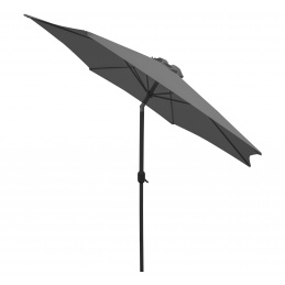 Linder Exclusiv Knick Sonnenschirm, Gartenschirm Ø 250 cm mit Kurbel Hellgrau