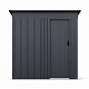 Aga Gartenhaus MR4057 – verzinkter Stahl, 1,5 m² – 163x182x89 cm - Schiebetür 61x165 cm – dunkelgrau – robust & witterungsbeständig – für Gartengeräte