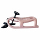 Aga Kinder Schlitten DS499 Rosa, Hochwertige Kinderschlitten mit Lenkung, stabile und schöne Schlitten aus Kunststoff mit Zugseil