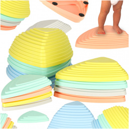 Senzorická stezka říční kameny pro trénink rovnováhy podlaha je láva hra 11 prvků pastelová