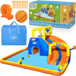 Bestway ogromny WODNY PLAC ZABAW 551x502x265cm zjeżdżalnia ścianka 53377 uniwersalny